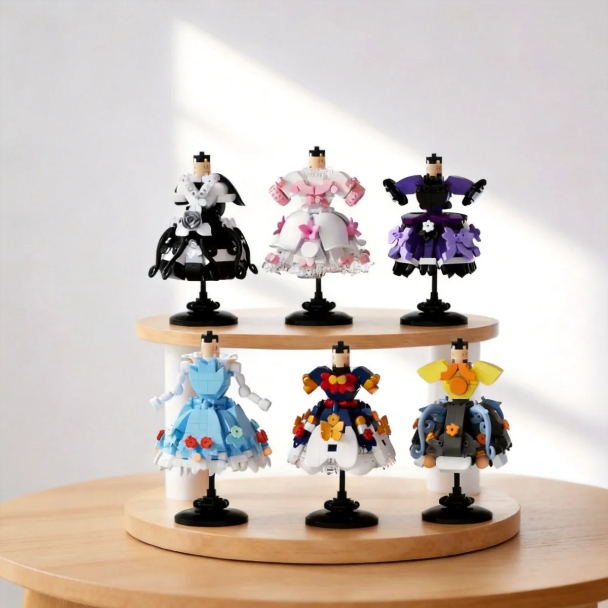 Mini Dress Building Blocks 6 Styles Optional Creative DIY Fashion Designer Toy Cute Doll Clothes Model Gift for Girls