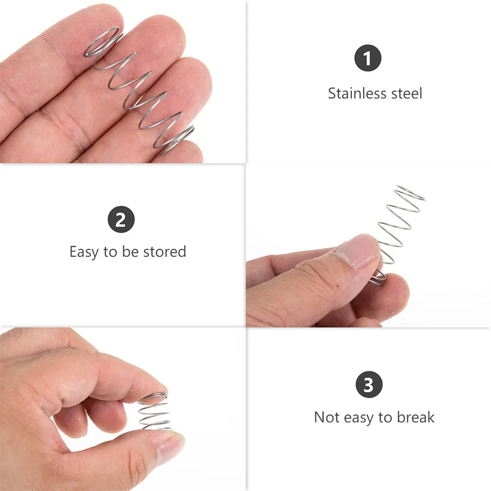 

6 Pcs Piston Button Spring Instrument Parts and Accessories Replaceable Trumpet Components Fittings Silver Repairing for