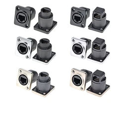 RJ45 Industrial network cable connector Panel mounted crystal connector Plug socket waterproof socket Network adapter