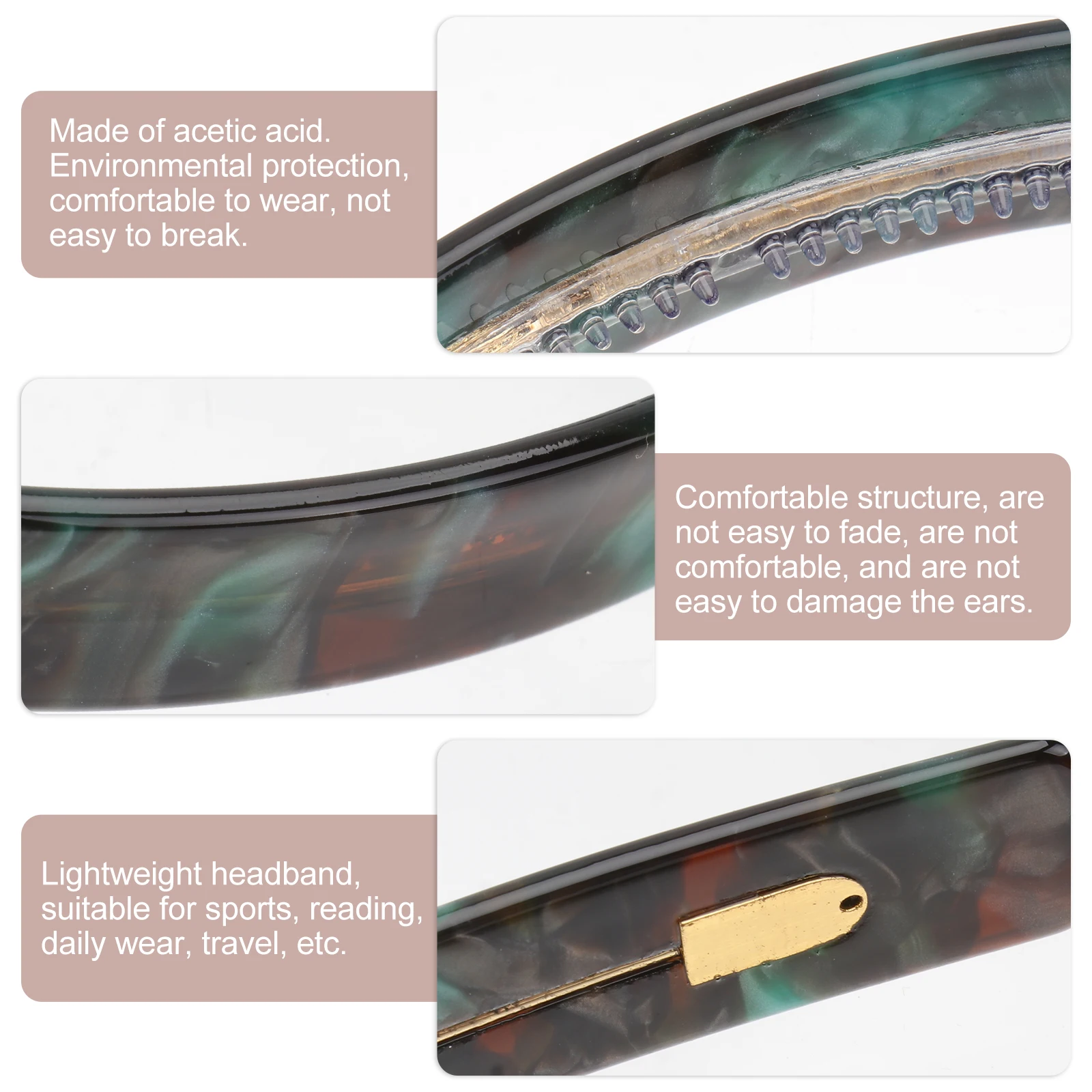 

1pc Eyelash Hair Accessories Miss Acetate Thin Headbands for Women Face Washing Non Slip Decorative Hairband Party Travel