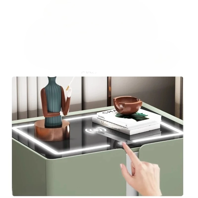 

Умная мебель для спальни, прикроватная тумбочка, скрытый, безопасный, многофункциональный, с беспроводной зарядкой, аудиопароль, прикроватная тумбочка для дома