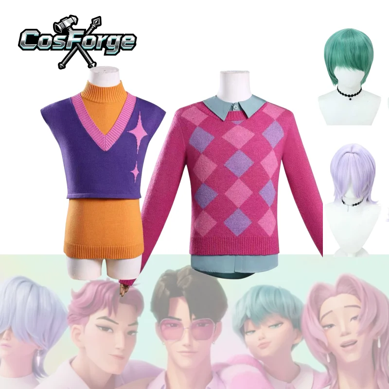 أنيمي KPop شيطان الصيادين ساجا بنين ساجا سر الطفل تأثيري حلي هالوين عيد الميلاد حفلة الزي الطفل تأثيري Hombre