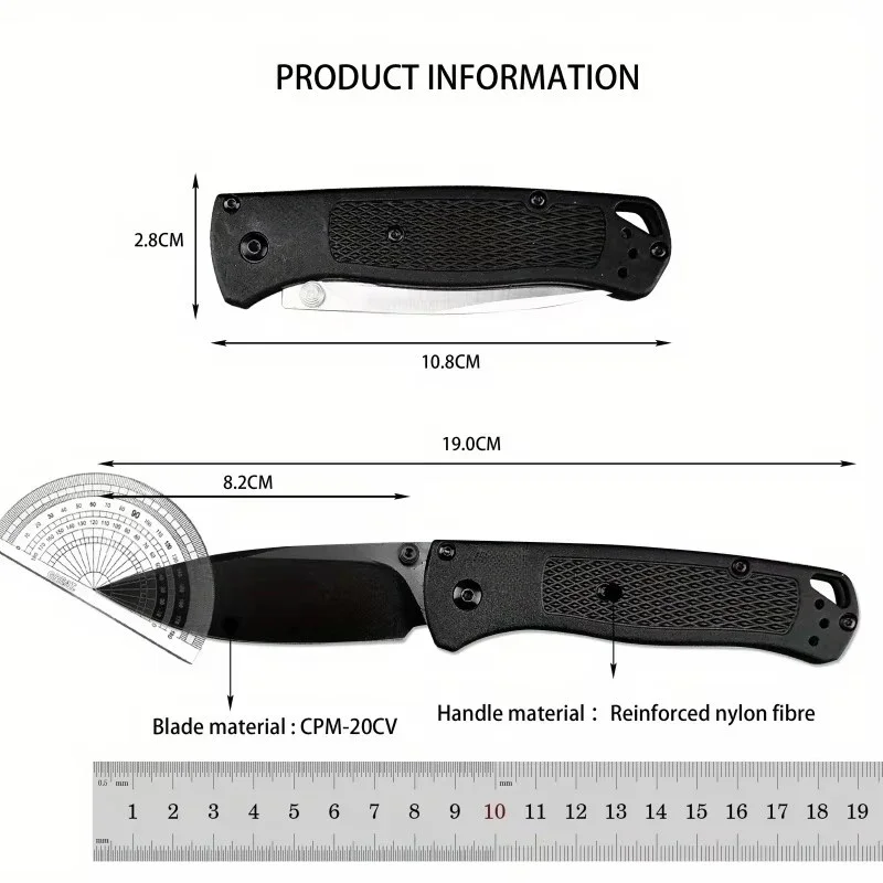 Multi Colors BM 535/533 Outdoor Camping Folding Pocket Knife Drop Point Blade Nylon Fiber Handle High Hardness Utility Knives