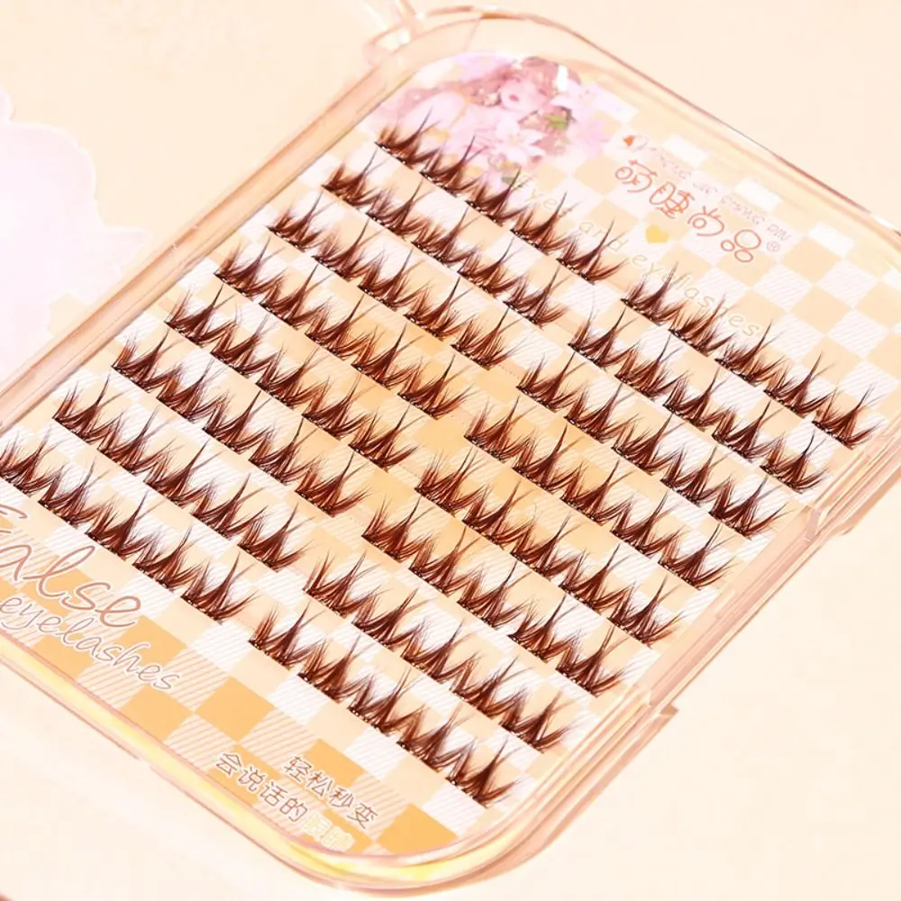 Słodkie, samoprzylepne kępki rzęs do makijażu, wielokrotnego użytku, samoprzylepne sztuczne rzęsy, pojedyncze kępki rzęs do samodzielnego nakładania, rzęsy do przedłużania.