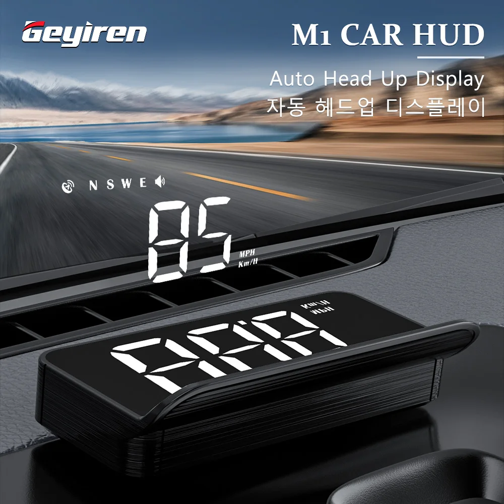 

GEYIREN M3 Car HUD OBD2 GPS Head Up Display Electronics Windshield Projector Digital Speedometer Car Accessories For All Car