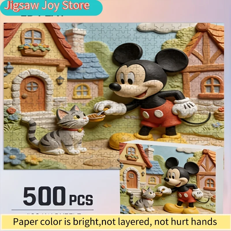 

2D-пазл «Дисней: Стич и Микки Маус» для взрослых — настенная картина, ностальгическая головоломка для взрослых, Hol