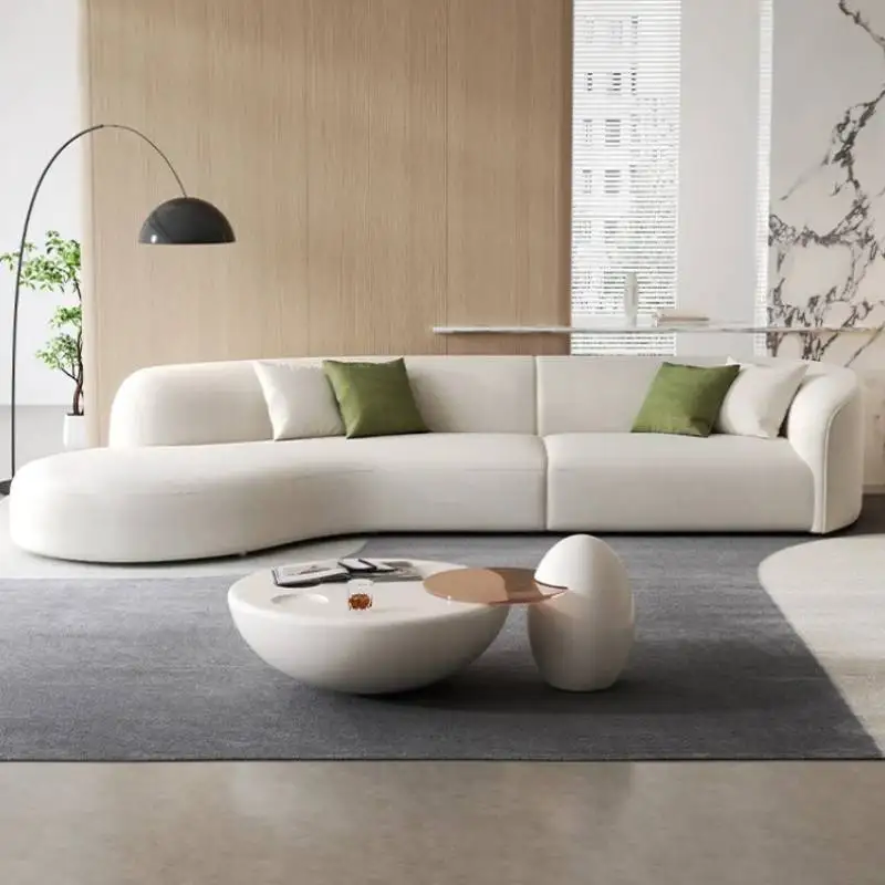 

Minimalistic U Shape Sofa Reclinable Individual Glamour Lazy Living Room Sofas Puffs Sectional Muebles Para El Hogar Furniture