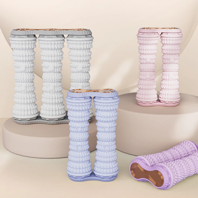 Massaggiatore per piedi Rullo per massaggio Palla per massaggio yoga Rullo per fascia plantare Rilassamento muscolare Cura Rulli per massaggiatore manuale per piedi in plastica