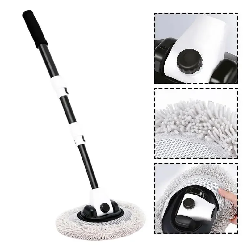 Car Cleaning Brush Car Washing Mop Scratch-Free Motorcycle Brushes With 3 Section Telescopic Rod Design Car Accessories Amagi