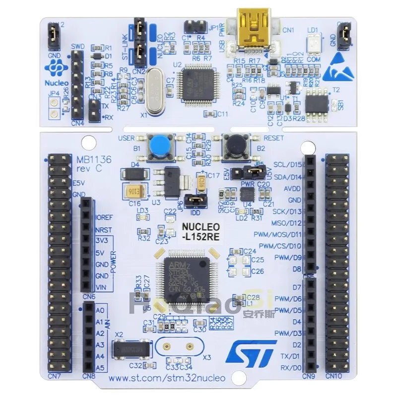 nucleo-l152re-stm32l152ret6-mcu-を搭載した-stm32-nucleo-64-開発ボードは、arduino-および-st-モルフォ接続をサポート
