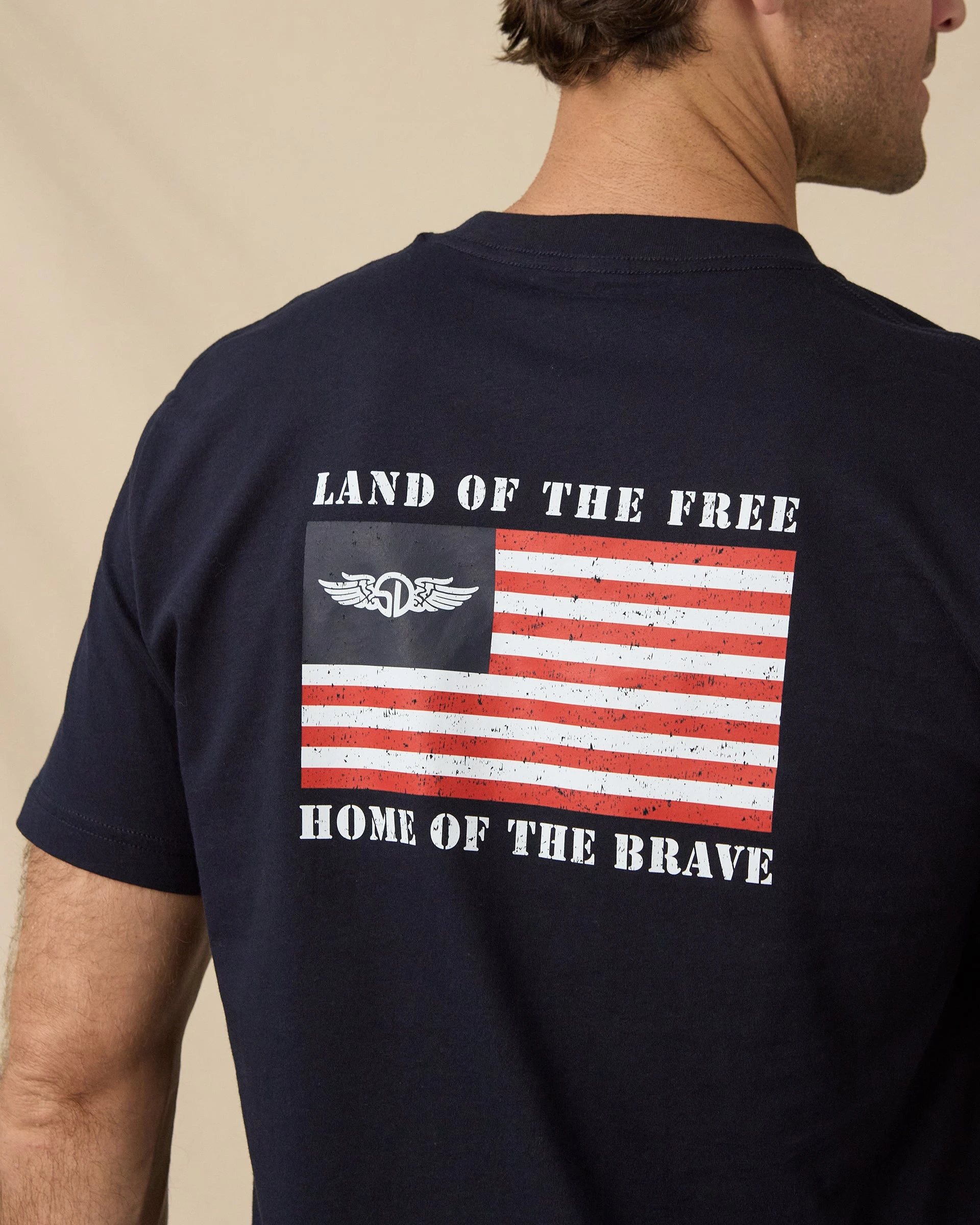Vintage USA Flag Patriotic Brand Graphic Tee Cotton Mens Womens T-Shirt Outdoor Casual Top