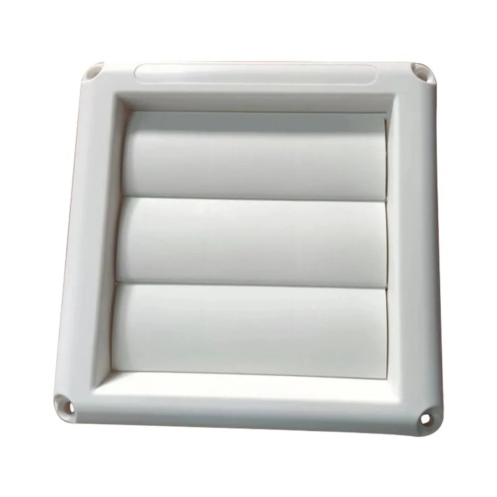 Self Closing Square Louver Vent 200mm ABS Plastic Rainproof Cover For 150mm Dryer For Exhaust Outlet Air Quality Accessories