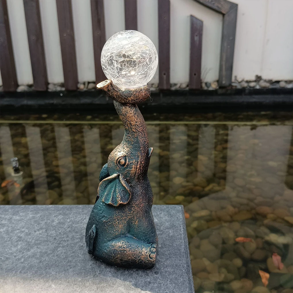 

Solar Pathway Lights for Yard Solar-powered Garden Lights Outdoor Solar Elephant Lamp with Led Light for Garden Patio Decor