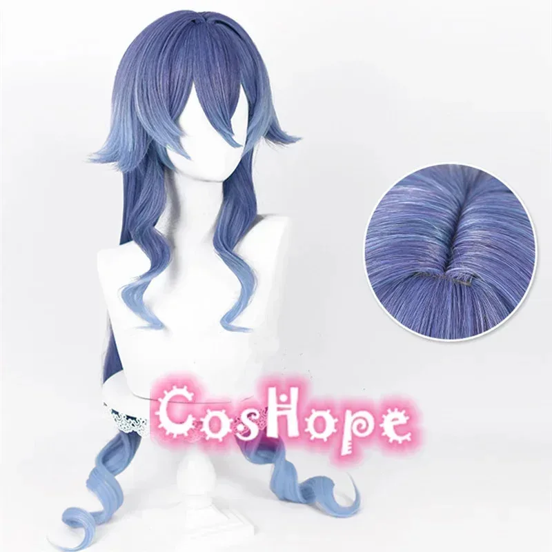 Parrucca NewLayla riccia blu sfumata Anime Cosplay parrucche sintetiche resistenti al calore Halloween2025