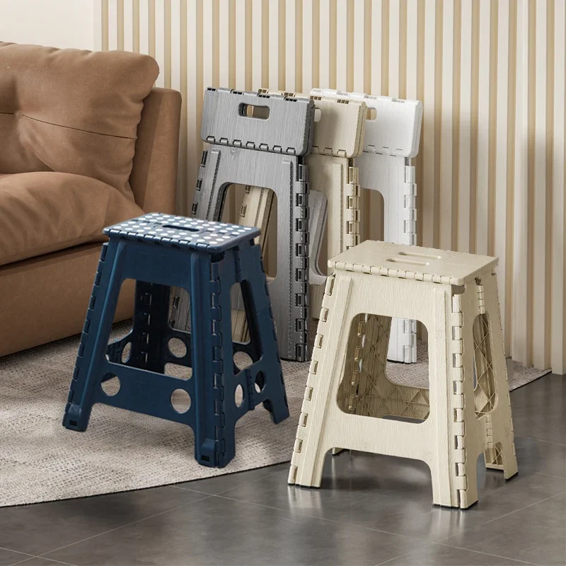 

【Горячая распродажа】табурет, пластиковый складной стул, утолщенный бытовой высокий запасной прочный стул для ванной комнаты для взрослых, барный стул для душа, портативный домашний F