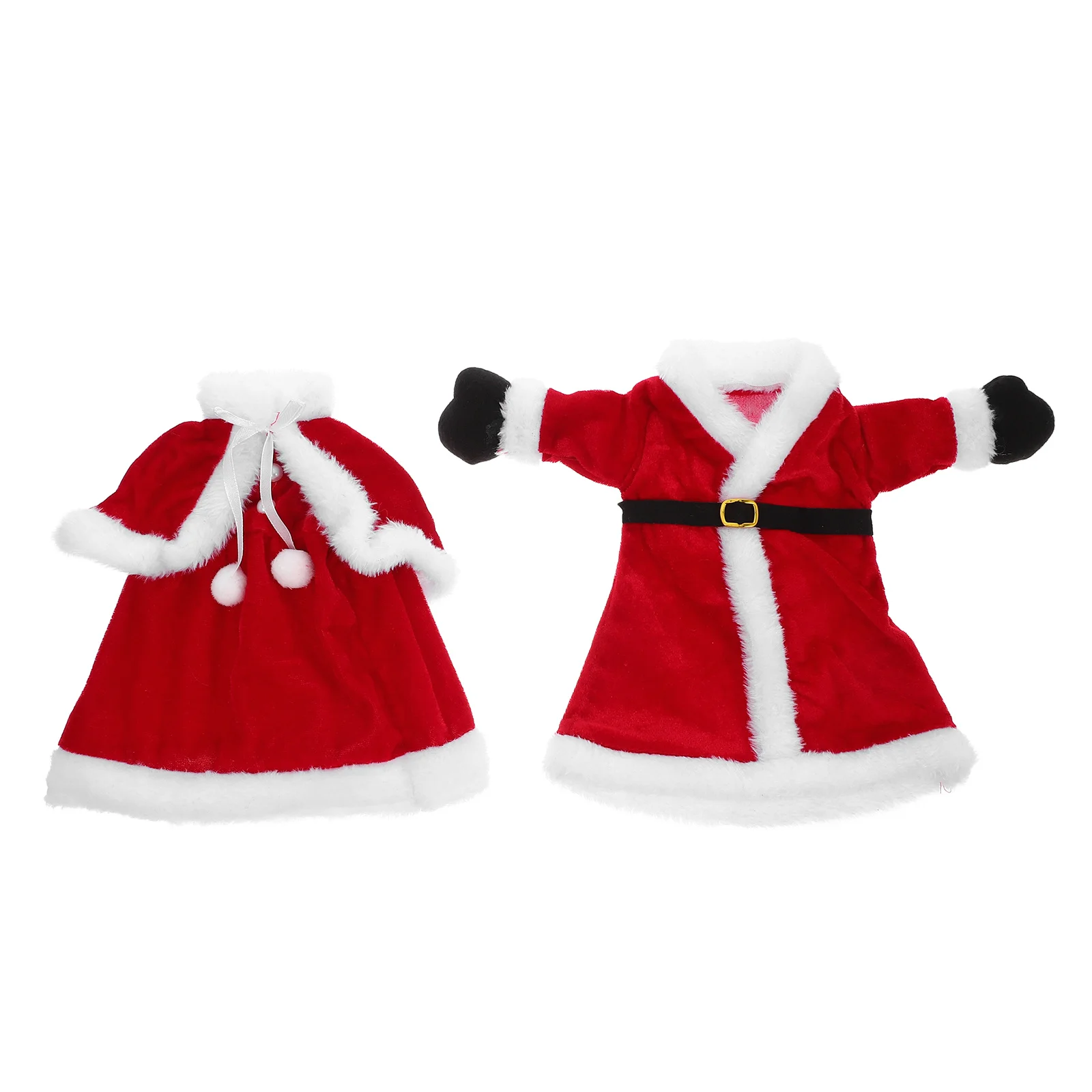 

2Pcs Delicate Christmas Dress Wine Bottle Cover Decorative Accessory for Unforgettable Xmas Party Christmas Wine Bottle Cover