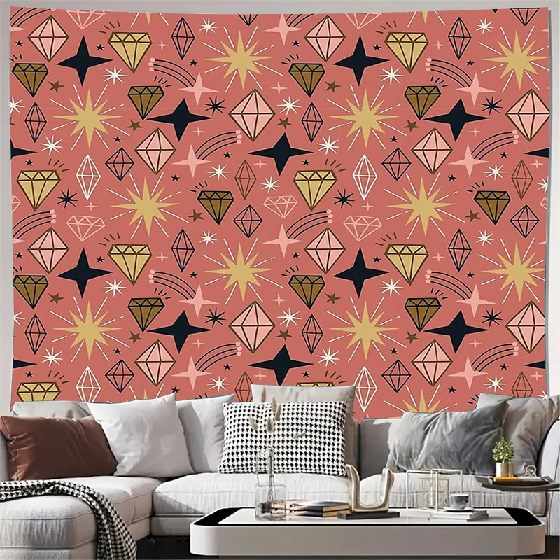 Boho Tapestry Wall Hanging Aesthetic Room Decor Indian Mandala Hippie Wall Art Nature Landscape Dorm Room Twin Size