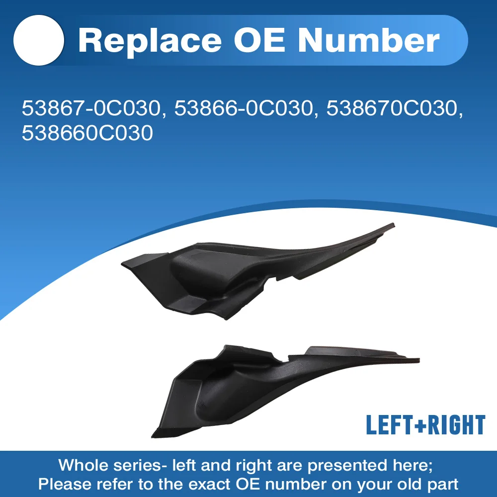 

2 Windshield Wiper Cowl Trim Panel Cover For Toyota Tundra 2007–2013 Sequoia 2008–2013 53867-0C030 53866-0C030 538670C030