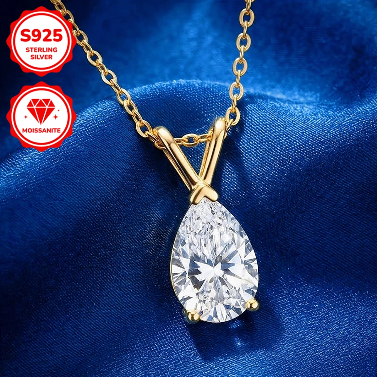

1pc 1.5Carat An Elegant 925 Sterling Silver Moissanite Necklace: A Unique Choice for Everyday Wear