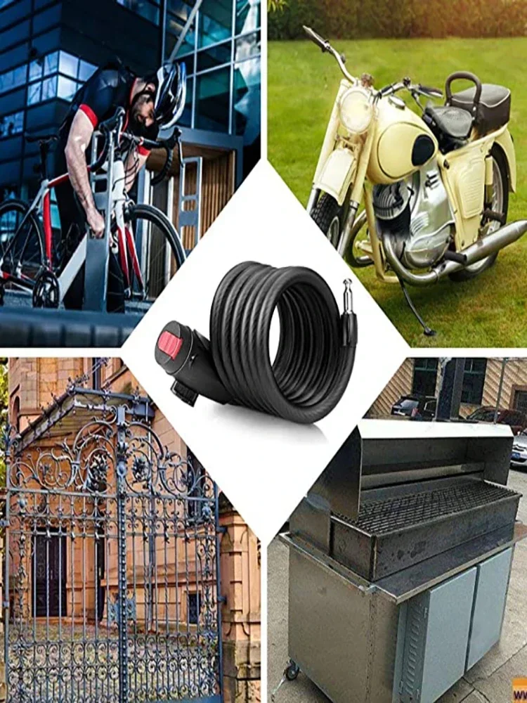 AliExpress NONE Heavy Duty Motorcycle Chain Lock 90cm Metal Anti Theft Bike Lock with 2 Keys for Maximum Security and Reinforcement of Bicycle