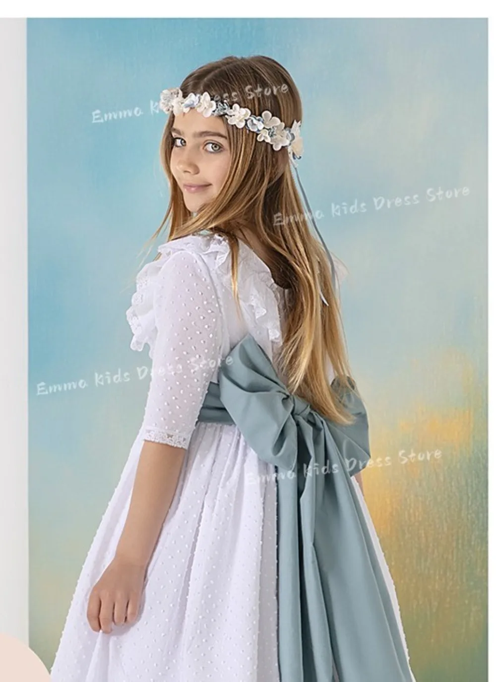 

Платье DROIS Custom Flower Girl Dress с бантом, подходящее для первого причастия, детских свадеб, дней рождения и конкурсов красоты