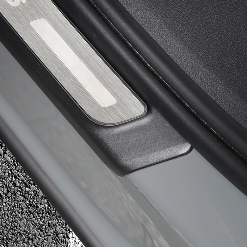 For Audi Q4 e-tron 2021-2024 Car Door Sill Protection Cover Threshold Scuff Plate Decoration Sticker Inerior Styling Accessories