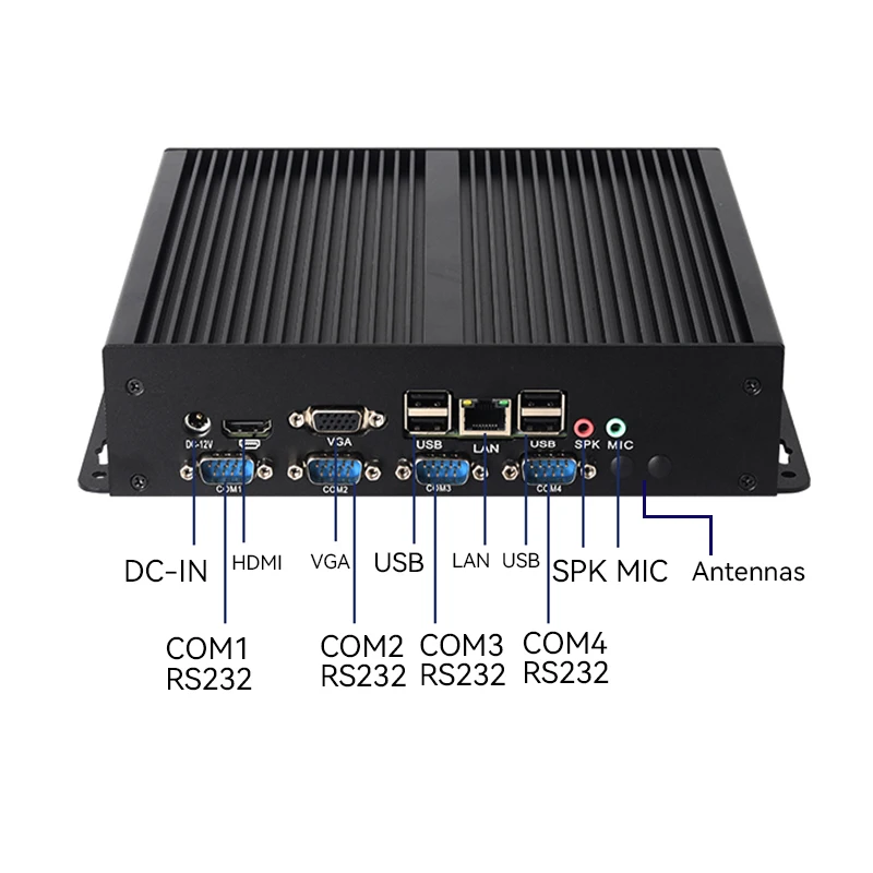 XCY X26G Industrial Mini PC Support Windows XP/7/8/10 Linux Intel I5-3317U 1037U 4x COM RS232 8x USB HDMI VGA Mini PCIE LVDS