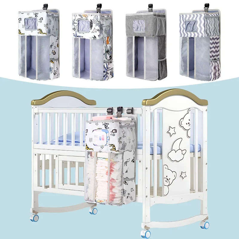 Multifunctional Bedding Newborn Diaper Bag Cute Cartoon Durable Storage Bag Portable Large Capacity Cradle Bedding Hanging Bag
