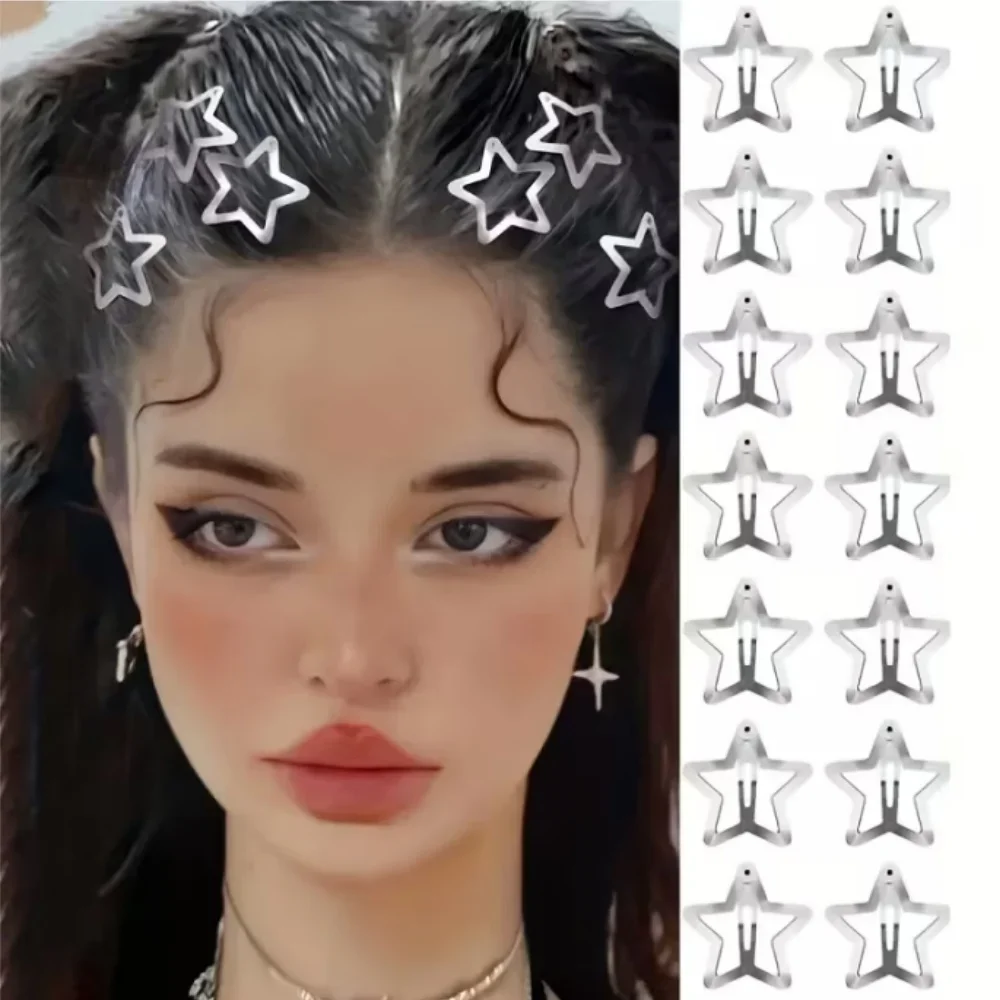 

Hair Clips,Metal Star Shape Hair Clip Spring Travel Headwear for Woman Birthday Party Carnivals Theme Hairpin 109/1000