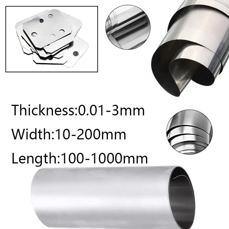1Meter Thickness 0.1mm - 1mm 304 Stainless Steel Foil Strip Steel Foil Roll Narrow Strip Width 100-1000mm