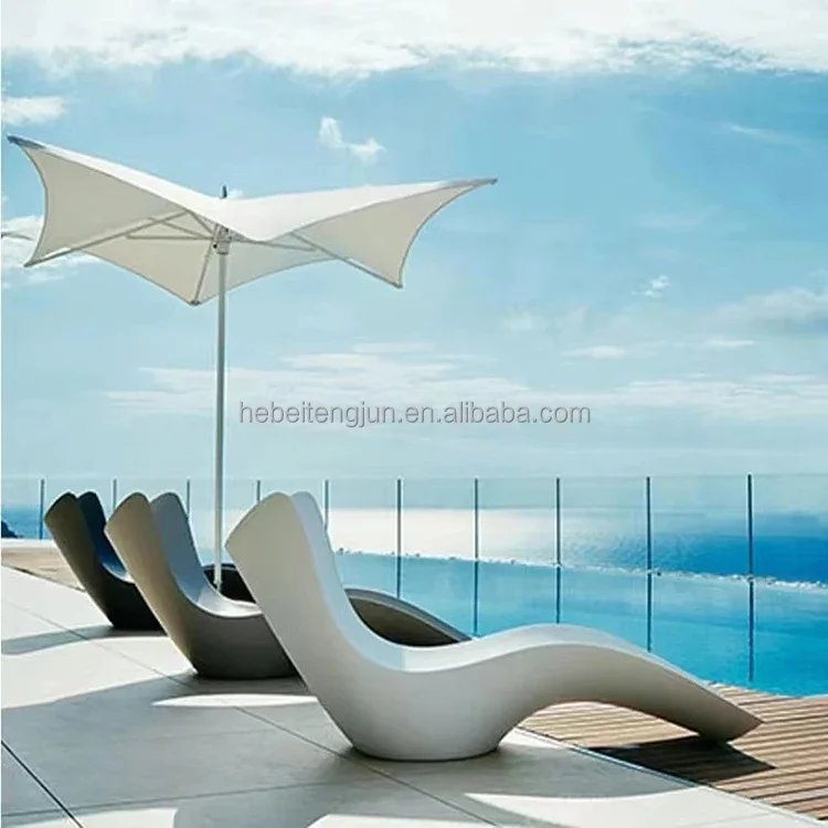 Made in China, customized beach outdoor garden leisure courtyard fiberglass lounge chair FRP swimming pool lounge chair