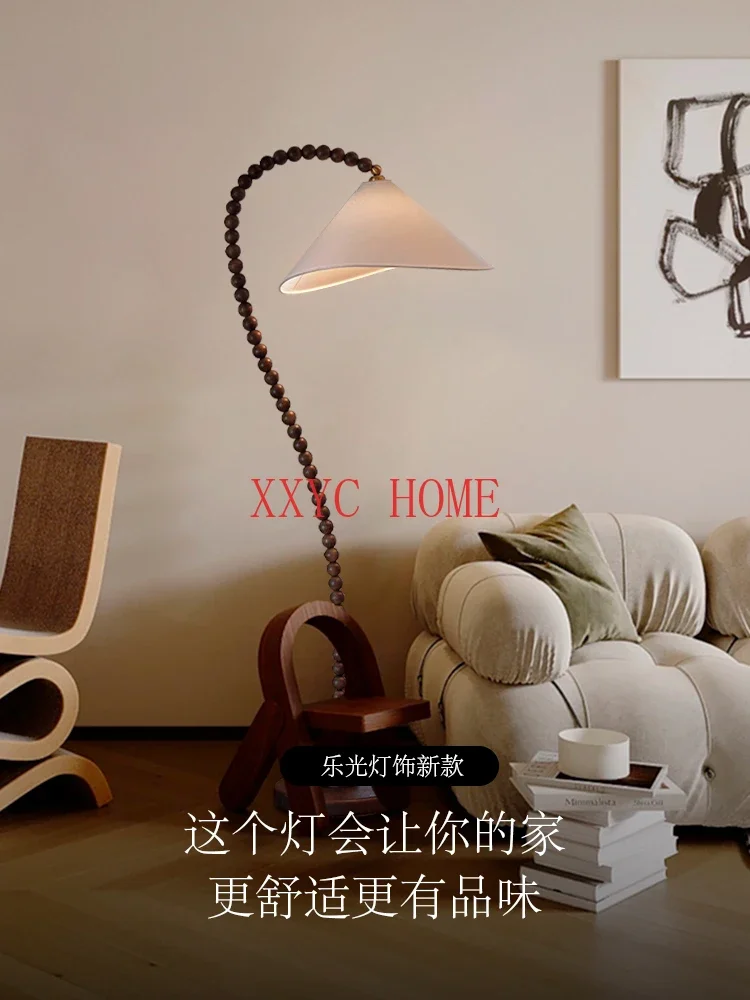 

Floor Lamp Chinese Solid Wood Floor Lamp Study Retro Style B & B Night Fish Luring Lamp Decoration Ambience Light