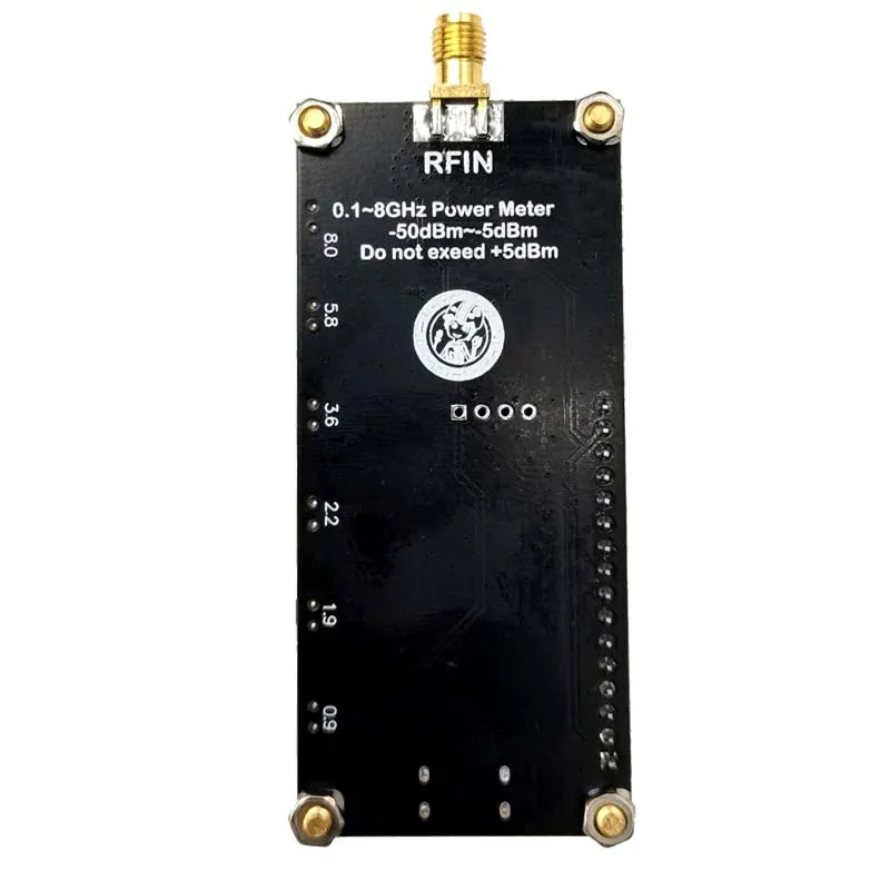 1M-8Ghz AD8319 RF Power Meter Type-C USB 24 Bit ADC High-precision RF Signal Detector FOR Ham Radio Amplifier 900M 2.4G 5.8G