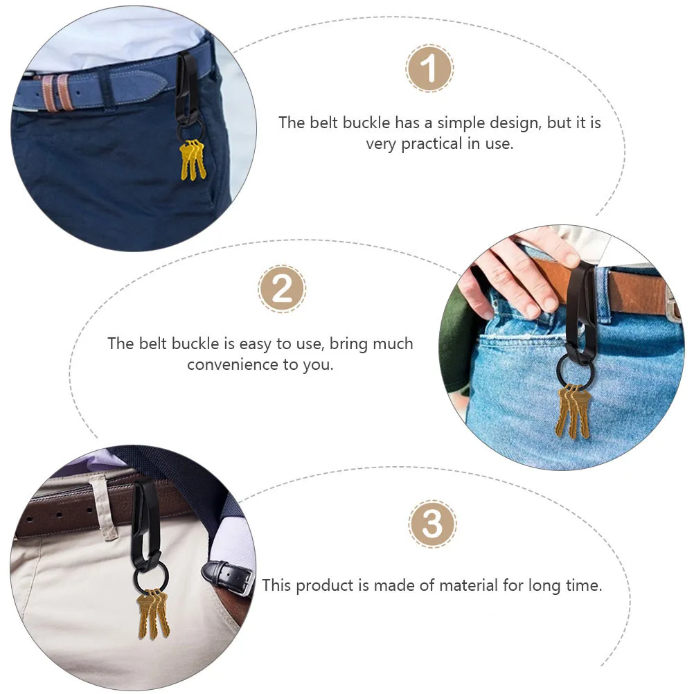 

3pcs Holders Stainless Steel Belt Clip Keyring Keys Men Keyring For Men Accessories Belt Key Chain Clip Heavy Duty Hook
