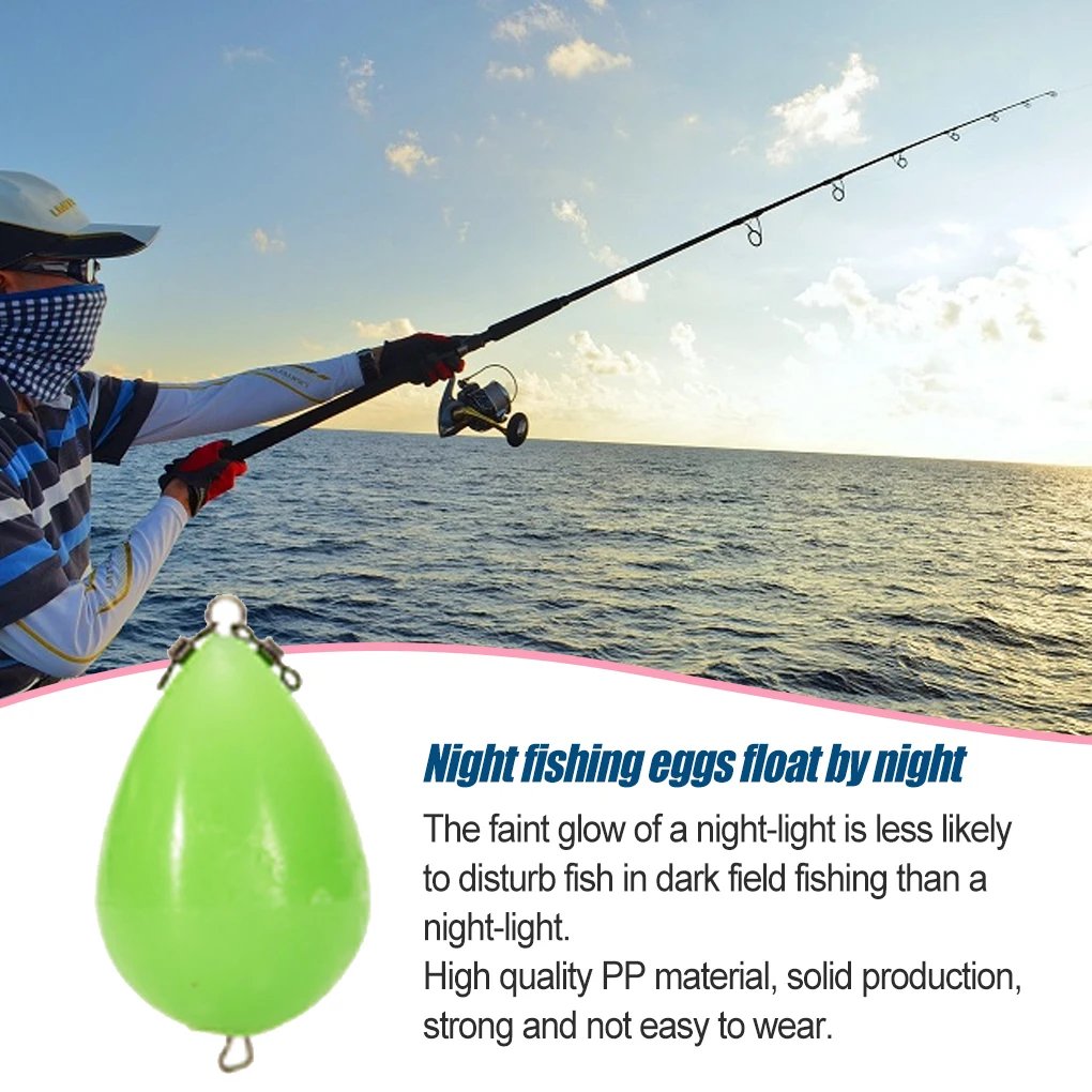 Night Light Luminous Egg Fishing Bobber Thrower Bouy Efficient Bait 60g（5pcs）