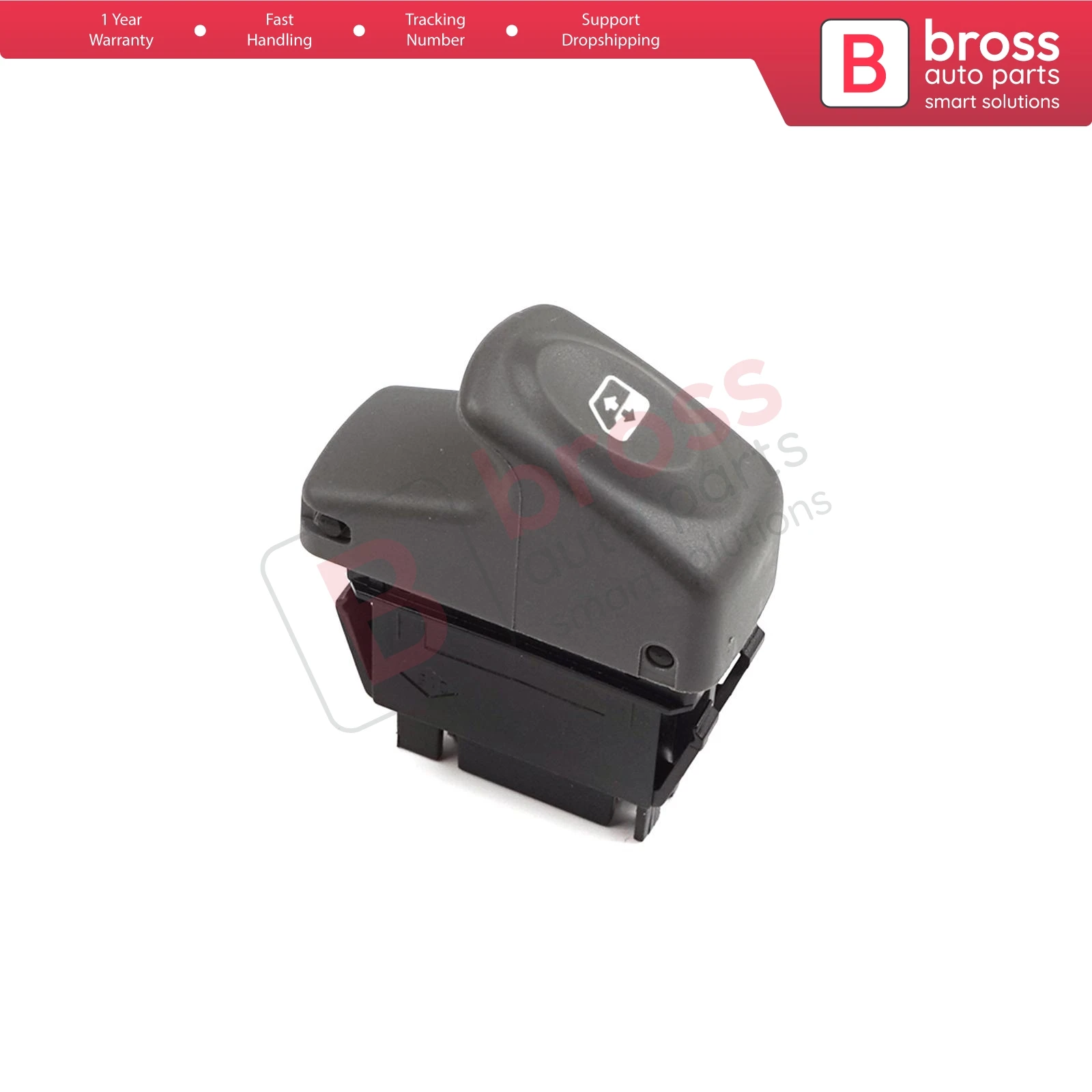 Bross Auto Parts BDP854 Window Control 5-Pin Switch 7700838099, 8200090327 for Renault Clio MK2 Megane MK1 Scenic MK1 Kangoo