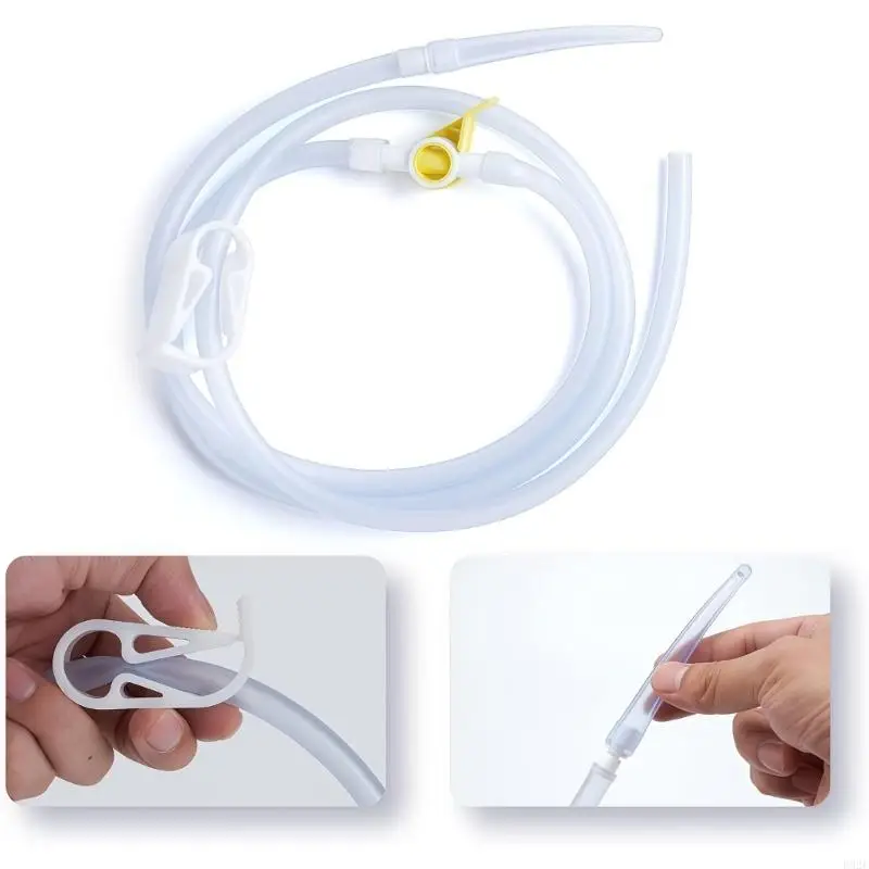 F92F Home Enema Cleaning Set 6 Tips 2m Hose Suitable for Colon Health and Digestion