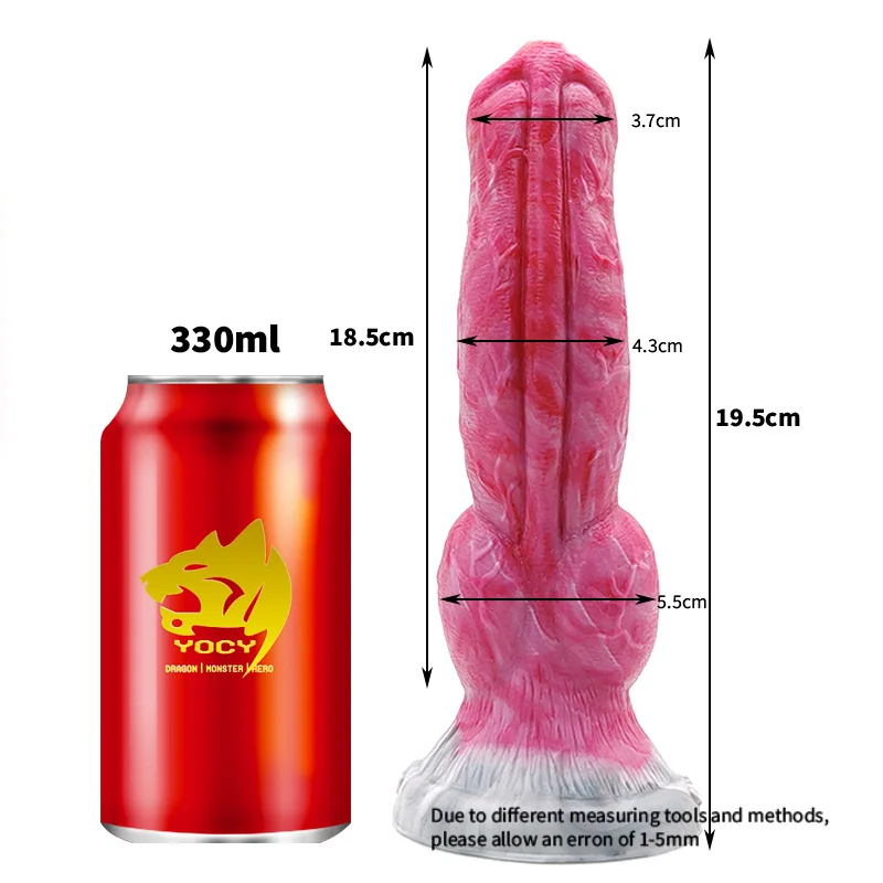 YOCY-consolador curvado con nudo de lobo para hombres y mujeres, juguete sexual con masajeador Vaginal, tapón Anal de fantasía de silicona, para