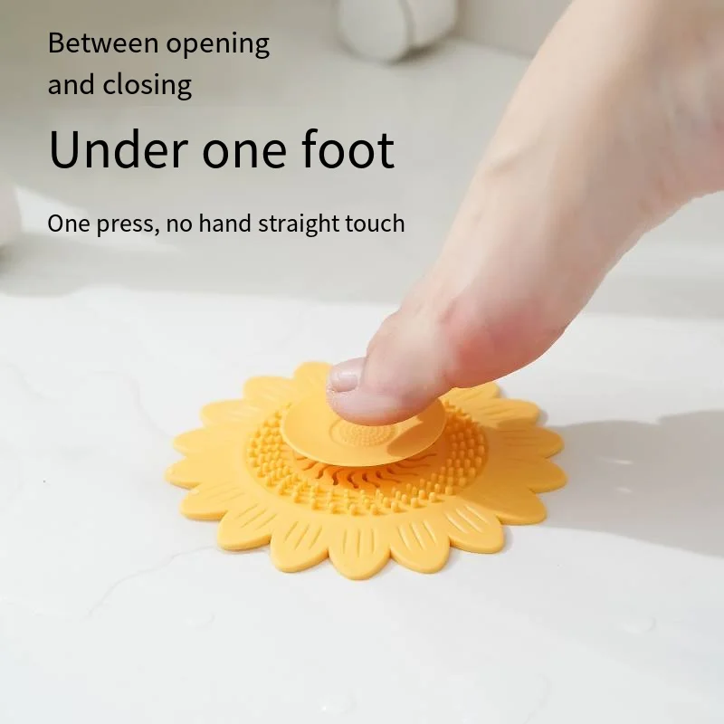 1Pcs Flower Floor Drain Deodorant Filter Pad Home Kitchen Bathroom Deodorant Floor Drain Cover Washbasin Sink Floor Drain Deodorant Filter Pad