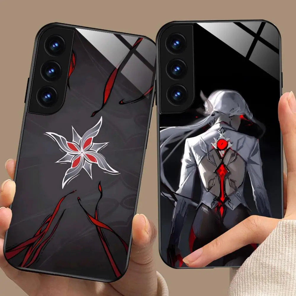 Game GI Arlecchino Phone Case for Samsung Galaxy A56 55 54 53 52 51 36 35 34 23 16 15 5G Glass Protective Cover