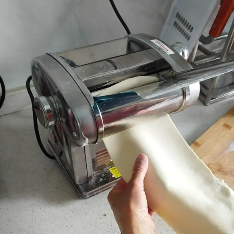 LXT Electric Stainless Steel Pasta Maker Machine Noodle Making Machine Dough Sheeter Dough Roller