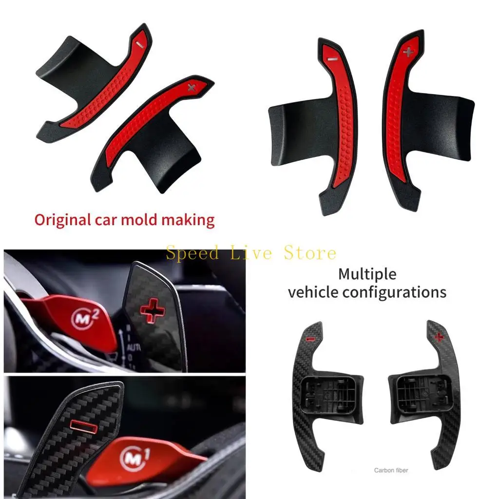 

547C Lightweight Carbon Fiber Steering Wheel Paddle Shifters Strong ABS+PC Gear Paddles set Easy to Use for 30 F90