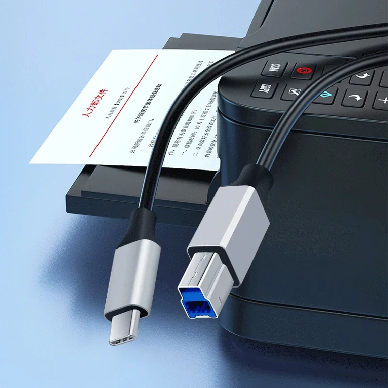 0.5m/1m/2m/3m USB Type C to USB 3.0 Type B Printer Cable PC to Printer Data transmit Adapter for HP Canon Epson Dell Lexmark etc