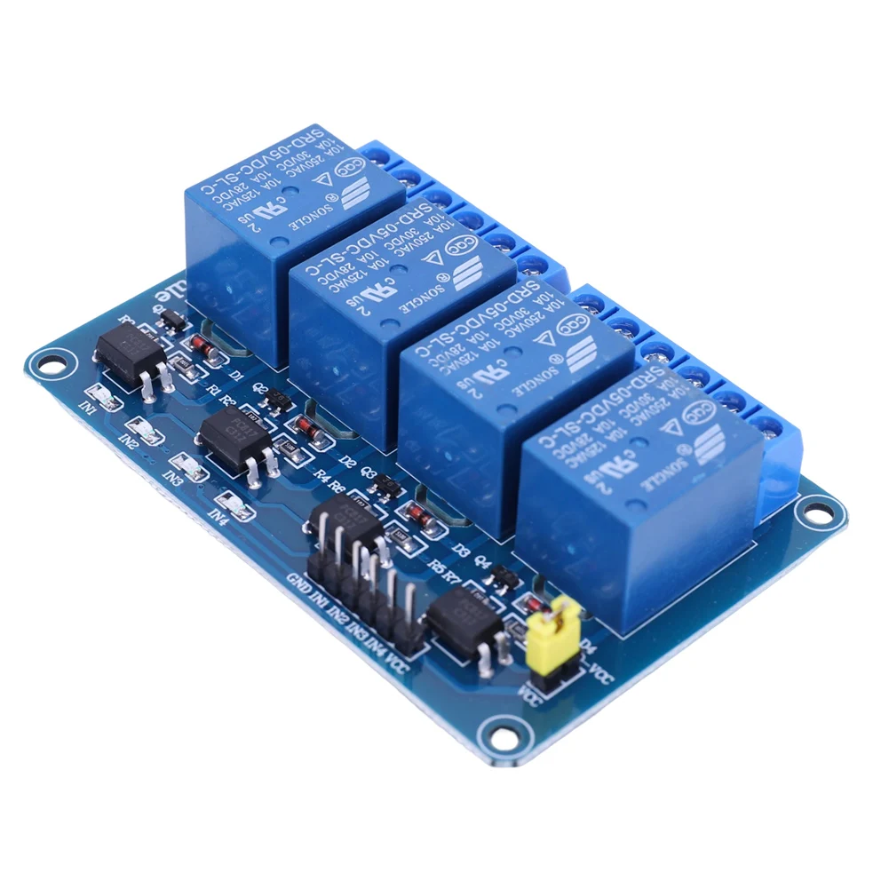 4 Channel Relay Board AVR 51 PIC 5V 12V 4-Channel Relay Module with Optocoupler Relay 4 Way Relay Module for Arduino