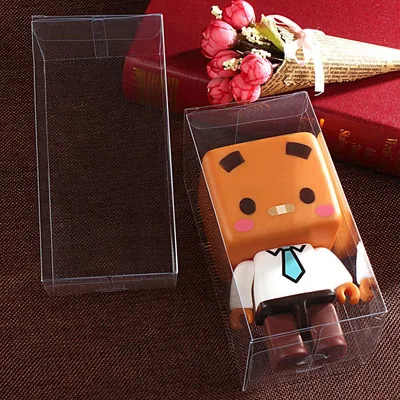 50/100pcs  Clear PVC Boxes Wedding Favor Gift Box Transparent Party Candy Bags Chocolate Jewelry/Candy/Packaging Bag