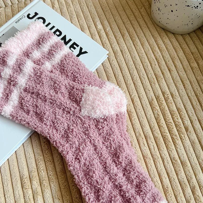 Fuzzy Socks Women Winter Ladies Floor Warm Plush Comfy Funny Fluffy Short Slippers Sock Coral Fleece Sleeping Furry 2025 New