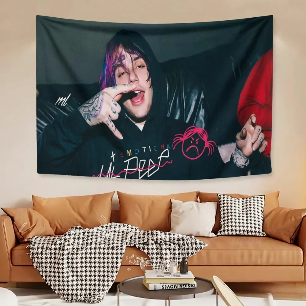 1pc Tapisserie Peep, Musique Gothique Emo Rap, Déco Murale Parfaite Pour Chambre & Salon, Cadeau Idéal Pour Les Fans