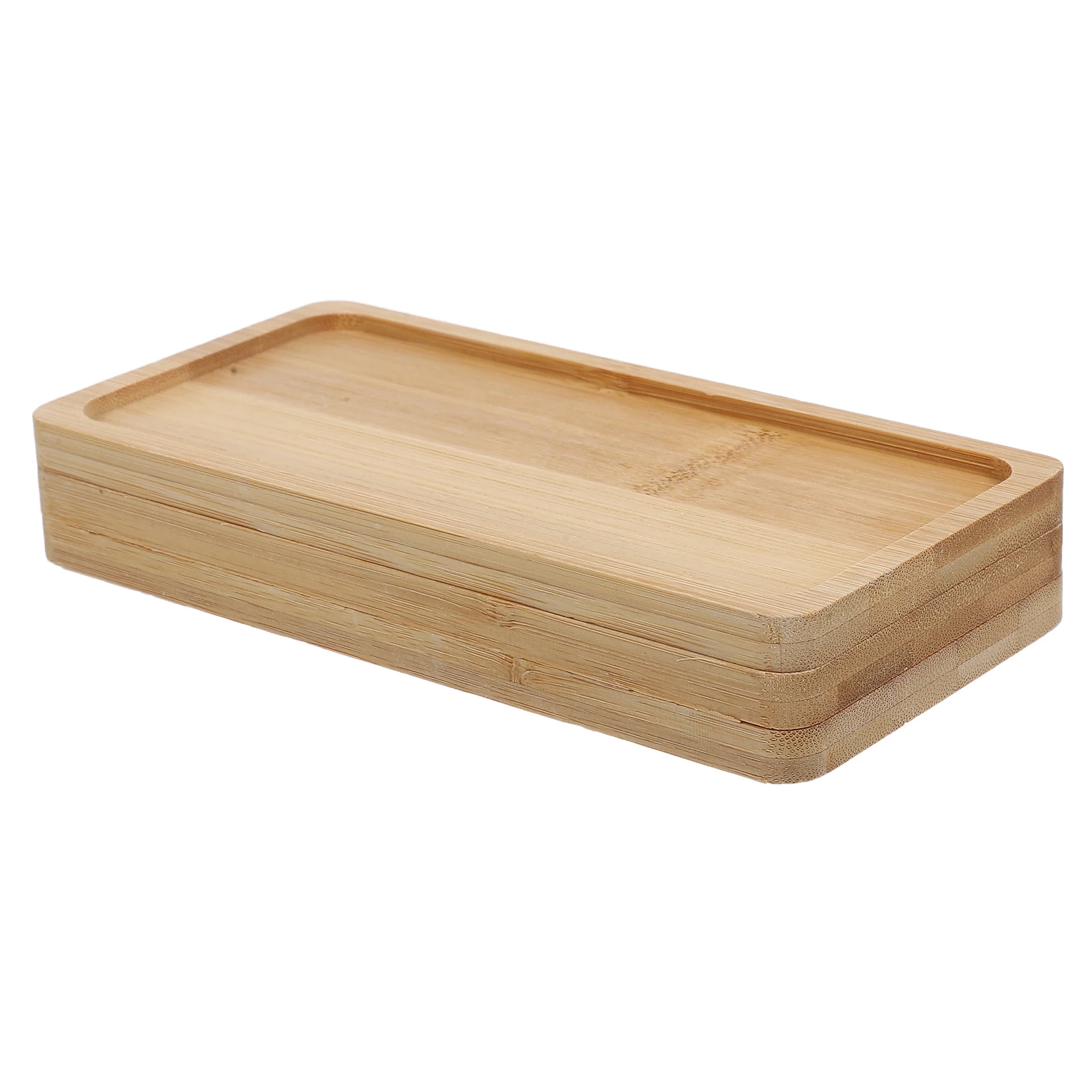 

3 Pcs Japanese Bamboo Tray Breakfast Bathroom Counter Appetizer Plates Sushi for Coffee Table Beige Trays Candy Eating