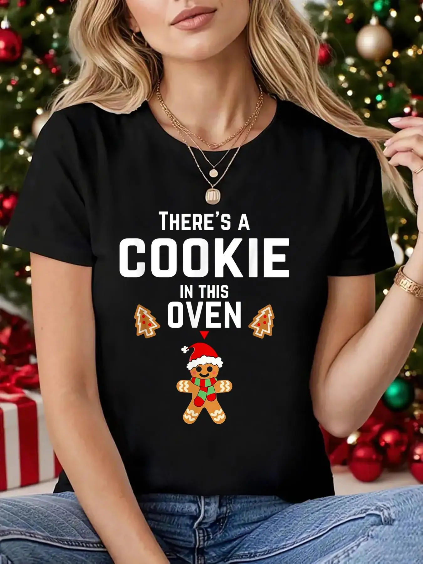 1 Christmas Pregnancy Announcement Shirt Mom To Be Xmas T Shirt Funny Holiday Reveal Tee For Expecting Mommy Maternity Gift