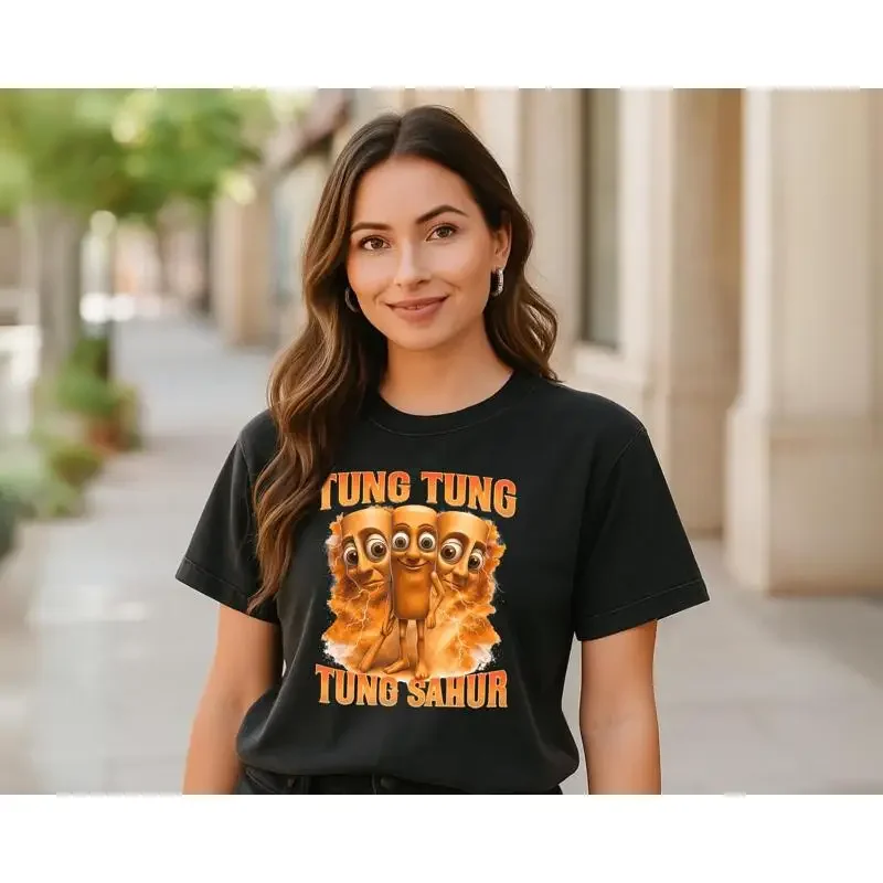 Tung Sahur Funny Viral T Shirt Italian BrainroT Baseball Bat Meme Weird Absurd  fan